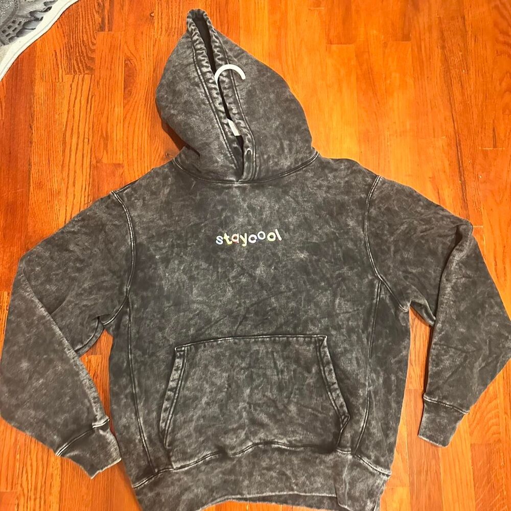 Stay-cool-nyc Men's Washed Black Hoodie